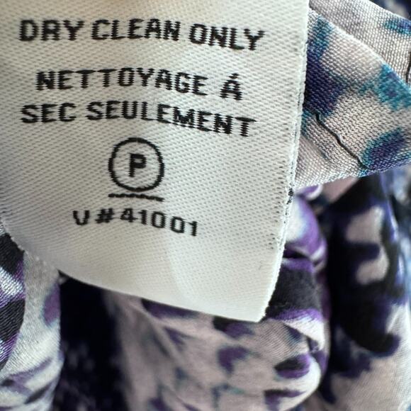 Diane von Furstenberg Top Womens 6 Black Snake Print Silk Hidden Button Front - Picture 15 of 15